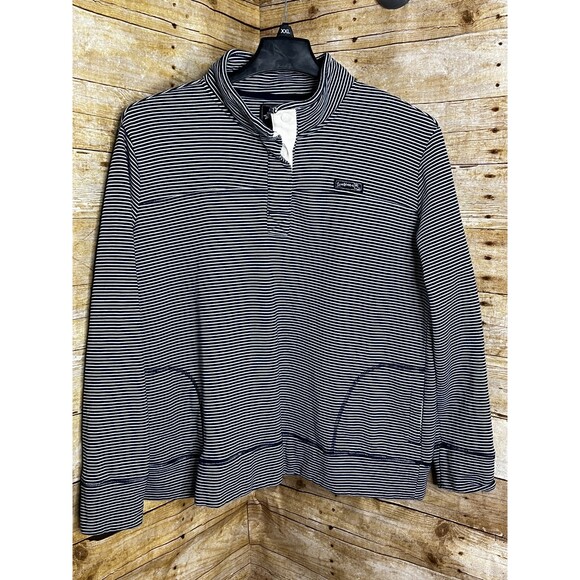 STATE OF MINE STRIPED LOUISIANA POP OVER WARM COZY CUTE CASUAL SWEATSHIRT  XL - Picture 1 of 6